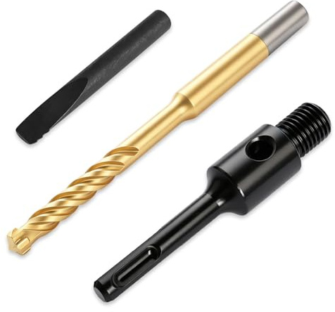Adaptador SDS-Plus M16 con Broca de Centrado y Cuña de Expulsión
