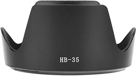 VBESTLIFE Paraluce, Sostituzione del paraluce per Montaggio Fotocamera in ABS Nero HB-35 ABS per Obiettivo AF-S VR 18-200mm F/3.5-5.6, Installazione Facile