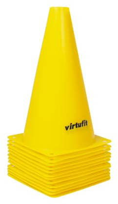 VirtuFit Pylonen Set - 23 cm - 12 Stück - Gelb