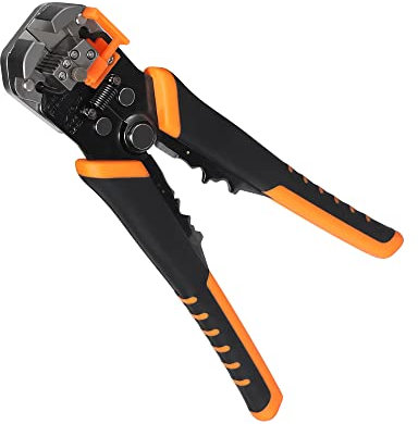 Abisolierzange, ENGiNDOT 3-in-1 Abisolierer Automatisch für 24-10 AWG (0,2-6,0 mm²) Drähte, Selbsteinstellender Kabelschuhzange, Multifunktionales Handwerkzeug zum Abisolieren, Schneiden und Crimpen