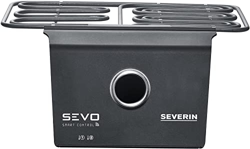 SEVERIN SEVO SMART CONTROL Upgrade Kit für SEVO Elektrogrill, smartes Grill-Modul mit App-Steuerung und OLED Display, für Balkon Grill mit Slow Cooking Option, Schwarz, ZB 8194