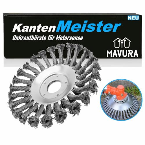 KantenMeister Freischneider Unkrautbürste für Motorsense, Wildkrautbürste Profi Fugenbürste Unkraut entferner 25,4 X 150mm