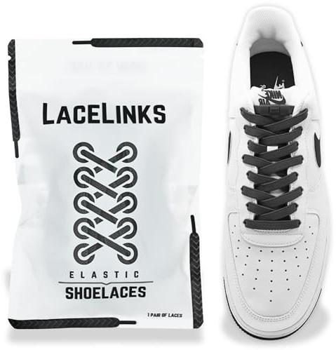 LaceLinks Elastic No Tie Shoe Laces – Quick Lock Stretchy Shoelaces for Adults & Kids, Sneakers, Running and Casual Shoes