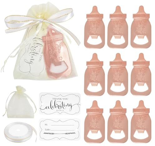 12 Stück Flaschenöffner-Schlüsselanhänger als Gastgeschenk-Roségold | Mini-Bierflaschenöffner-Set für Hochzeit, Geburtstag, Schlüsseldekoration, Gastgeschenke und Herrenaccessoires