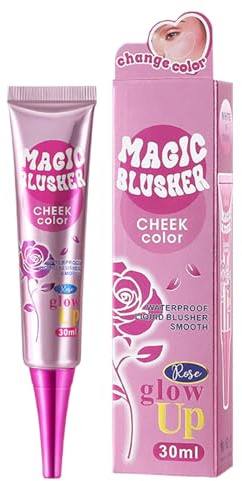 Fard à Joues Liquide - Longue Tenue Teint Nuancé Effet Naturel Rosé | Accessoire Beauté Sculptant les Pommettes avec Effet et Contourné pour Peaux Sèches ou