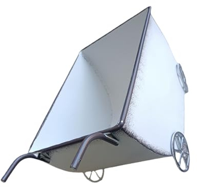 QUEENYARD Brouette en fer - Chariot de fleurs moderne en métal - Support pour plantes - Pour intérieur, jardin, terrasse, balcon extérieur