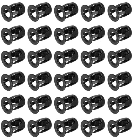 sourcing map 30Pcs M8x21mm Jack Nuts, Carbon Steel Zinc Finish Threaded Insert Petal Nuts, Multi-Grip Expansion Rivet Nut Fasteners for Hollow Wall Iron Skin Line Use in Thin Soft Wall, Black