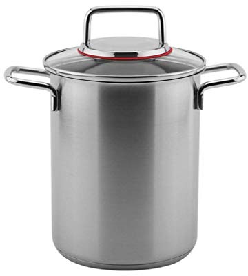 QUSYZD Juego de Olla vaporera para espárragos y Verduras, Olla Profunda de Acero Inoxidable, freidora doméstica con Cesta para freír.,