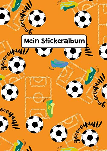 Mein Stickeralbum: Stickeralbum Blanko Fußball Stickerbuch Leer zum sammeln DIN A4 35 Seiten