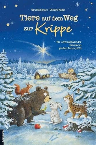 Tiere auf dem Weg zur Krippe. Ein Adventskalender mit einem großen Fensterbild: Ein Adventskalender in 24 Geschichten mit einem großen Fensterbild ... Kinder: Ein Buch zum Vorlesen und Basteln)