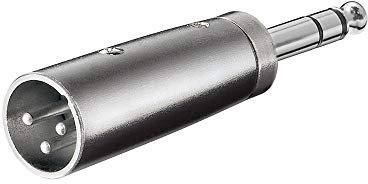 Goobay 27515 Adattatore XLR, Connettore Jack AUX Stereo da 6.35mm a Connettore XLR