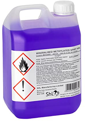 Shiny Hardware Limited SHL 2.5 Litre (2500ml) 94% Methylated Spirits (Denatured Alcohol)