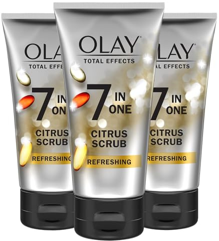 Olay Total Effects Citrus Facial Cleanser and Scrub, 5.0 Ounces (Pack of 3)