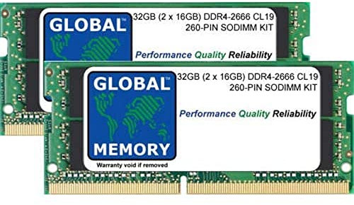 32GB (2 x 16GB) DDR4 2666MHz PC4-21300 260-PIN SODIMM Memoria RAM Kit para 27 Pulgada Retina 5K iMac (2019)