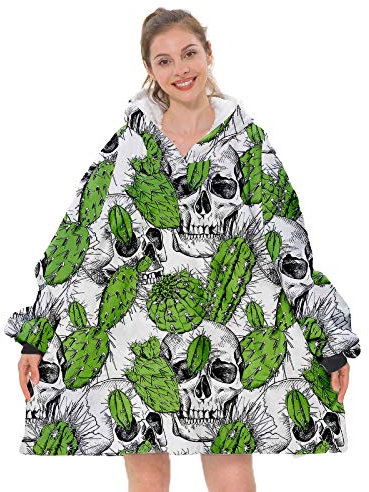 YLXD Kuscheldecke mit Ärmeln Wohndecke, TV-Decke Fleecedecke Kuscheldecke mit Ärmeln und Taschen, zweiseitige Decke Fleece Warme Decken für Erwachsene Frauen Männer