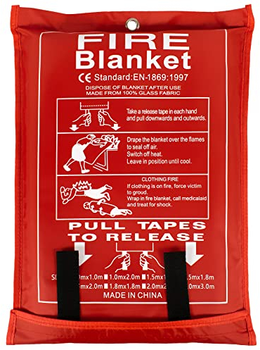 FLASLD Fire Blanket for Home Welding Table Top, Flame Retardant Protection and Heat Insulation, Fiberglass Fire Blanket Protect Work Area from Sparks (6 ft x 8 ft)
