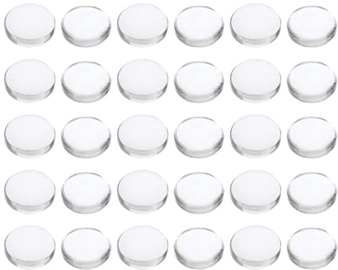 PATIKIL 200 Stück Glas Cabochons 12mm Klare Runde Glascabochons, Flache Rückseite Glaskuppel, Glaskuppel für DIY Schmuck, Foto Anhänger Herstellung, Halsketten