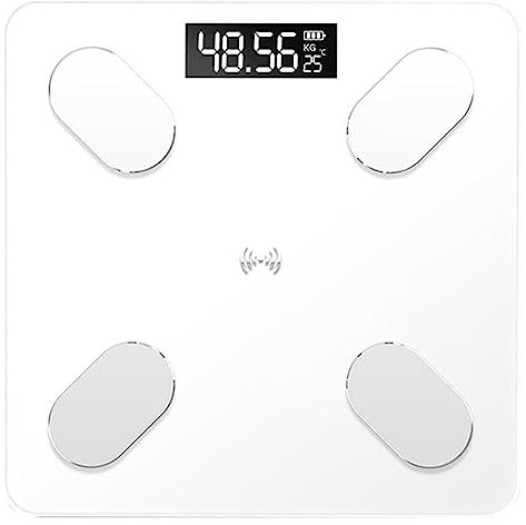 True Face Digital Electronic Bathroom Scale Smart Weighing Scales Backlit Display Weighting Scales Body Fat 180 KG Capacity White