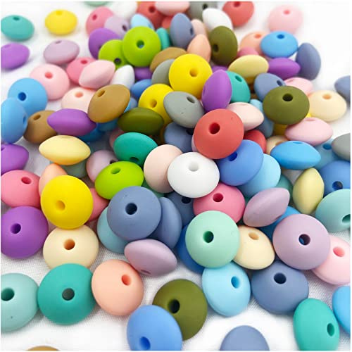 Silikon Abakus-Perlen 12mm 100pc Silikon Untertasse Perlen Lieferant DIY Halskette Armband