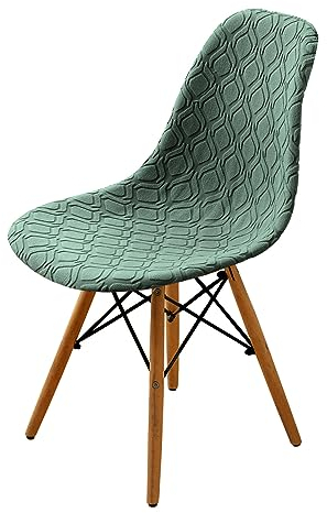 GUYIRT 2 4 6 Stück Schalenstuhl Bezug Stuhlhussen Hussen Jacquard Stuhlüberzug Strecken Stuhlüberzug Stretch Für Bankettküche Zuhause-Grün-2er-Set