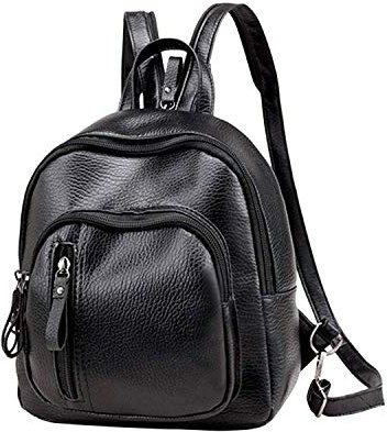 NIZEAMI Mini Backpack, Classic PU leather Travel Daypack Shoulder Bag for Women