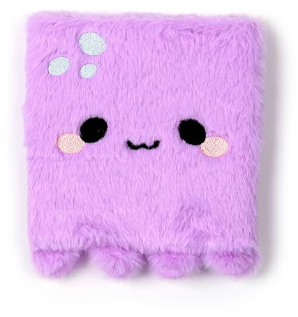 Puckator Adoramals Octopus Plush Fluffies Notebook - School Teacher Student Homework Study Planner Notepad - Collage University Essentials Journals Planners - Jotter Uni Gifts Stationery Supplies