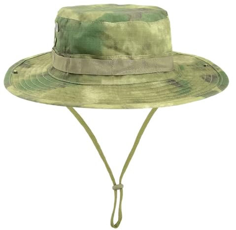 Reyox Unisex Sonnenhut Outdoor Fischerhut Breite Krempe Anglerhut Grün Wüste