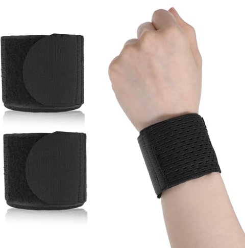 Sibba 4Pcs Compression Wrist Brace Strap Wrist Brace Carpal Tunnel Wraps Weightlifting Straps Elastic Adjustable Gloves Comfortable Sports Mit Compression Guard Finger Supports Hands Splints