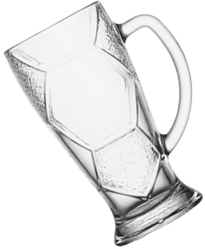 LABRIMP Fußball Bierkrug Praktischer Transparenter Bierbecher Für Fußball-events Partys Und Tägliches Trinken Wiederverwendbar Und Leicht Zu Reinigen