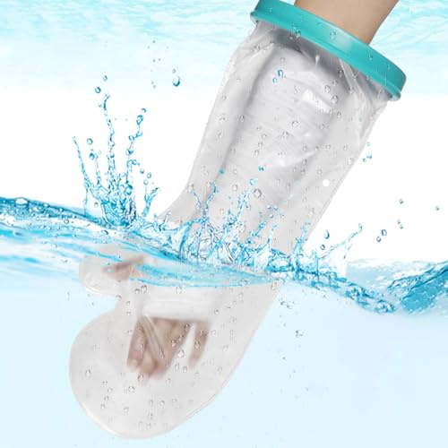 Weploda Funda Escayola Brazo, Protector de Escayola Impermeable Brazo Adulto, Cubre escayola brazo de PVC, Elástico Protector de Ducha Brazo, Cubierta Hermética Para Mantener Seco Al Ducharse