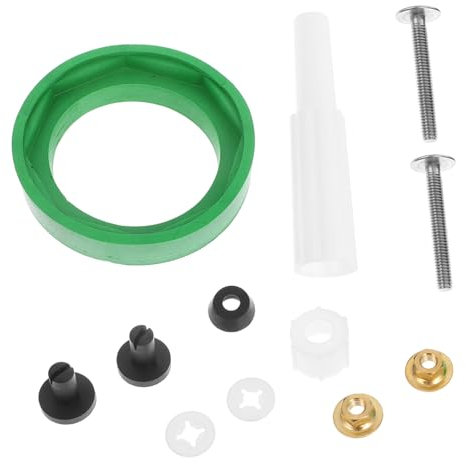 Angoily Toilet Tank Gasket Seal Flush Valve Coupling Kit Precision Fit DIY Install Leakproof Angled Shape