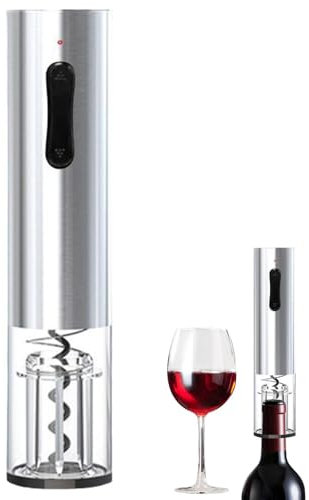 Abrebotellas Automático De Vino - Abrebotellas Automático, Sacacorchos Recargable Para Botella De Vino | Extractor De Tapón De Vino De Acero Inoxidable Para Barmen, Restaurantes Y Hogar