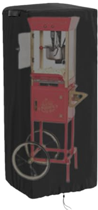 Popcorn Machine Cover - Vendor Cart Enclosure, Concession Appliance Wrap | 420D Oxford Cloth Shell, Weather Resistant Protective Layer, Adjustable Buckle Storage Case for Snack Booth Display
