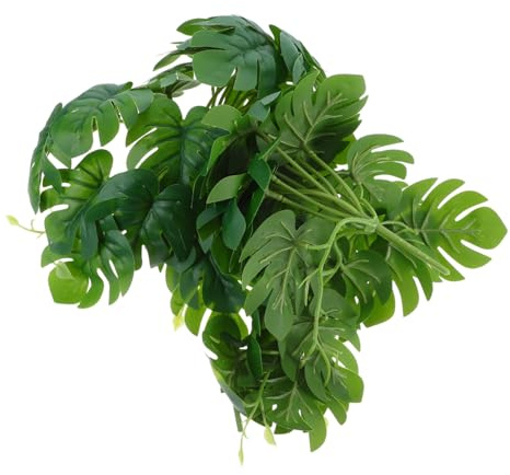 SOIMISS 2pcs Artificial Monstera Vines Faux Hanging Plants for Indoor Outdoor Decor Realistic Trailing Fake Leaves for Bedroom Living Room Wall Office Party Wedding Decoration