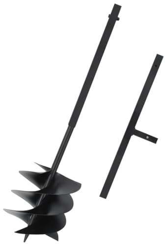 Générique Tarière de Sol avec Manche 250 mm Acier Noir,Quincaillerie, Outils, Perceuses, Tarières, (Poids 6KG)