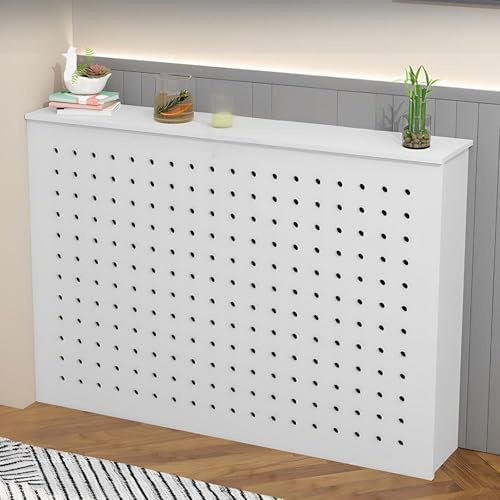 SXYCKRUI Radiator Cover, Baseboard Heater Covers with Top Storage Shelf, Router Storage Box for Decorative Living Room Home Easy Assembly(60 * 60 * 15cm/24 * 24 * 6in)