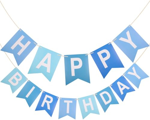 FSSTUD Papier Happy Birthday Schild Banner Vorbespannt Geburtstag Wimpelkette Banner Niedliche Geburtstagsfeier Hängende Banner Lustige Geburtstag Girlande Fancy Celebration Hängende Dekorationen für