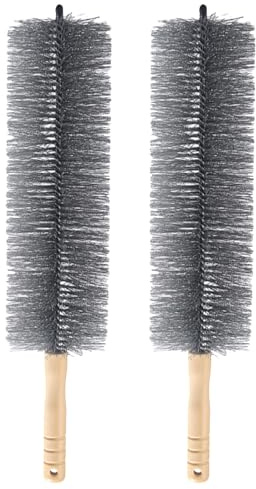 MERRYHAPY 2 Pièces Brosse de Nettoyage pour Ventilateurs Électriques Poils Doux et Robustes Nettoyeur Réutilisable pour Aération Climatisation Stores et Fenêtres Protection sans Rayures des