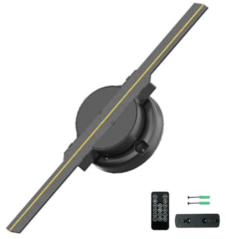 Proyector Holográfico 3D LED con Control por Bluetooth Y Aplicación, ángulo Ajustable Y Brillo, Ideal para Publicidad, Exposiciones, Tiendas Y Bares 23cm