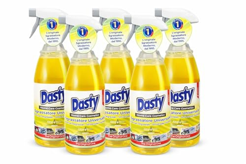 Dasty Sgrassatore Universale 5er Set – Kraftvoller Universal Fettlöser für Küche, Bad, Grill und Haushalt – Profi Reiniger Made in Italy