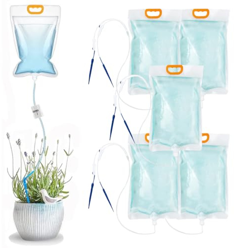 YIPFEN 5 pezzi irrigatore automatico per vasi 3,5L irrigazione automatica per piante in vaso irrigazione per vacanze balcone interno