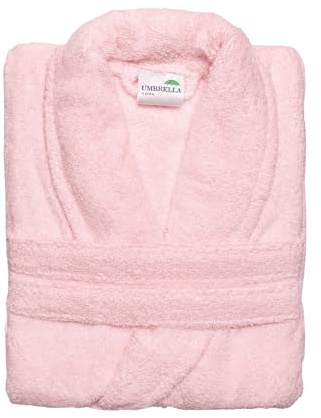 Umbrella Outdoors Premium Cotton Terry Toweling Bathrobe - Unisex Spa & Hotel Quality Gown, Extra Soft & Absorbent Thick Towel Bathrobes for Men & Women Towel