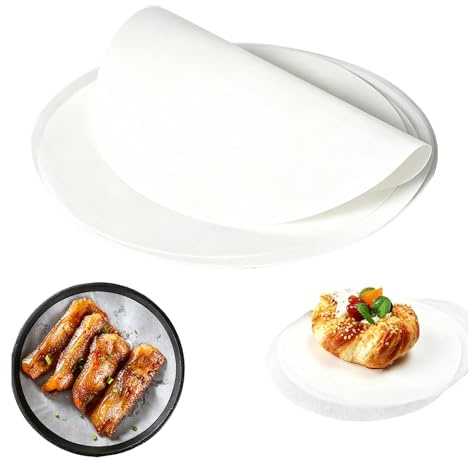 100 Pcs 9 inch Round Cake tin Liners Parchment Paper for Baking Baking Parchment Circles Rounds Non Stick Baking Circles Sheets Greaseproof Baking Sheets Cake Pans Circle Cake Tin Liners(9)