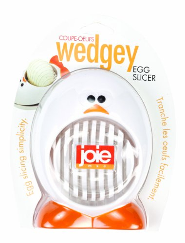 Joie Wedgey Egg Slicer, Easy Egg Preperation for Appetizers and Salads, Great for Soft Fruits and Vegetables, Hand Wash, White