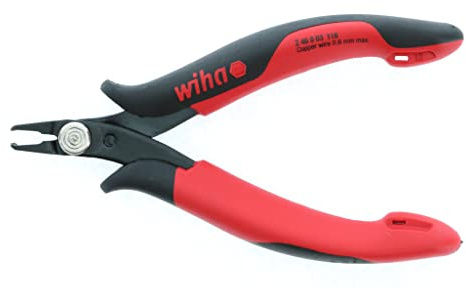 Wiha 56830 Electronic Narrow 30° Front Cutter, Long Nose Pliers, 4.5-Inch