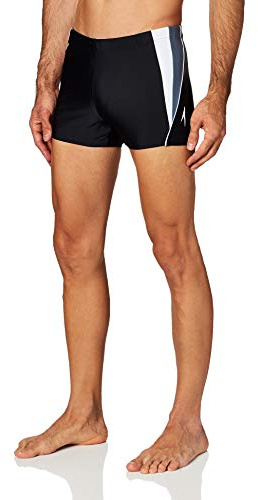 Speedo Men's Swimsuit Square Leg Splice Black/Black