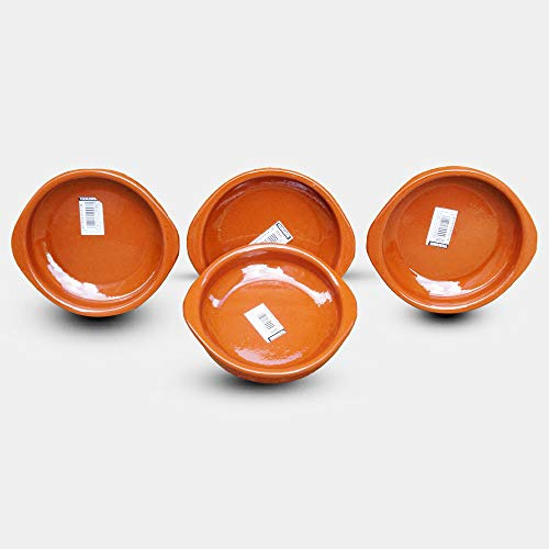 Set of 4 Spanish Terracotta Tapas Dishes / Cazuelas - 14cm diameter