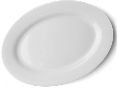 'Holst Porcelaine VLP 500 Plat Ovale Vital Level Plat, Blanc, 50 x 35,5 x 4 cm