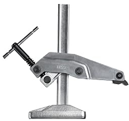 BESSEY Greifarmspanner GRS20-12 | 200 mm Spannweite | 750 kg Spannkraft | Flexibles Fixieren durch schwenkbaren, höhenverstellbaren Greifarm und außenliegende Spindel für freien Werkzeugzugang
