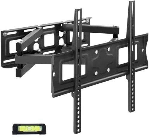 tectake® TV Wandhalterung schwenkbar für Fernseher, Bildschirm Halterung, Monitor Halterung, neigbar max. VESA 400x400 bis 70kg, TV Halterung passend für 66cm (26 Zoll) - 191cm (75 Zoll), schwarz